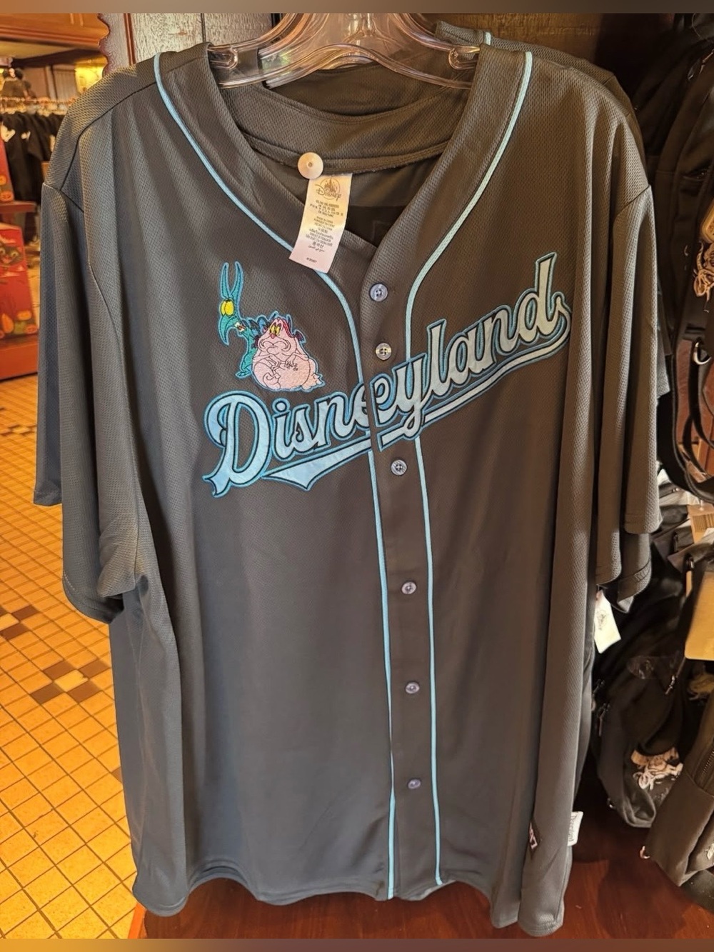 2026 NWT Disney Parks Disneyland Hercules Hades Pain Panic Baseball Jersey